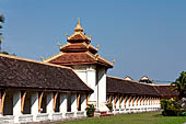 Vientiane, Laos - Pha That Luang, detail of the gallery. 